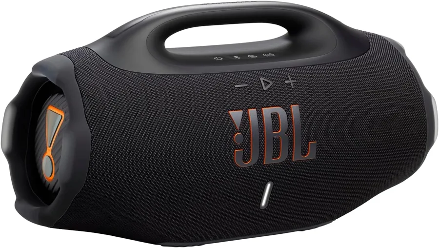Cassa JBL Boombox 4 nera vista di tre quarti