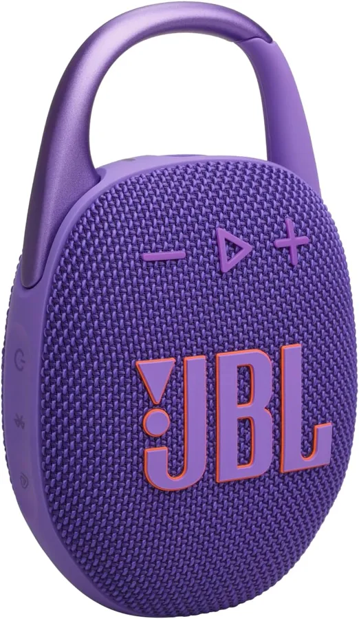 Cassa JBL Clip 5 viola con moschettone
