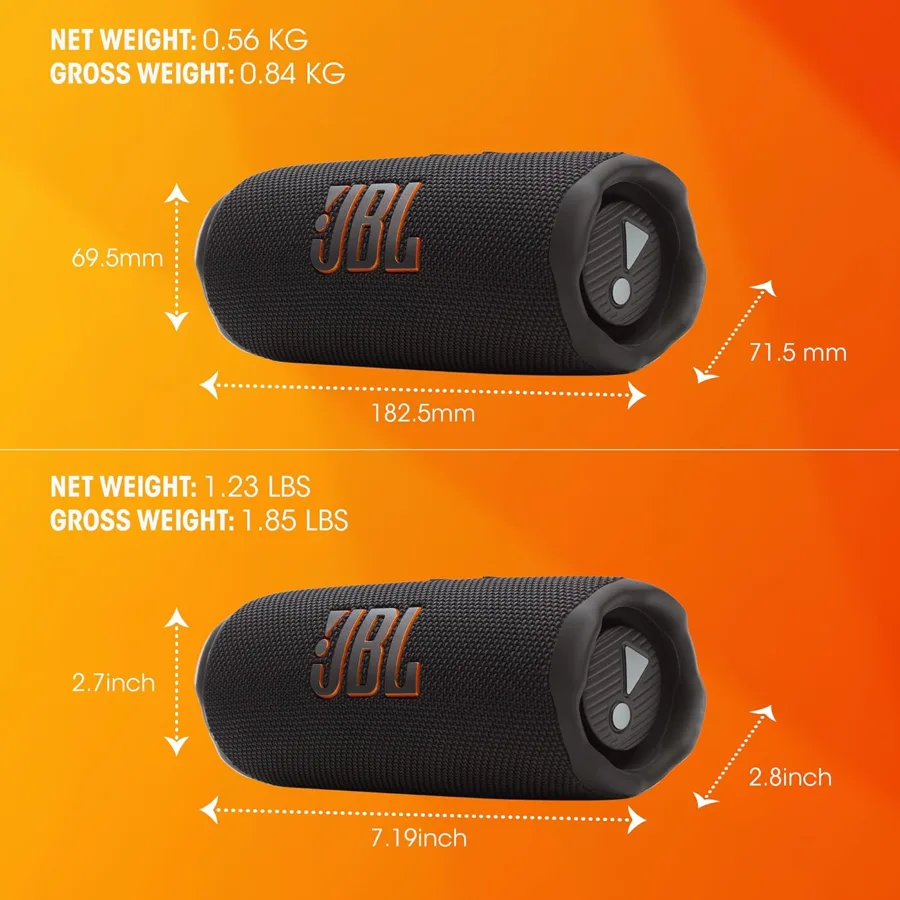 Misure e peso della JBL Flip 7