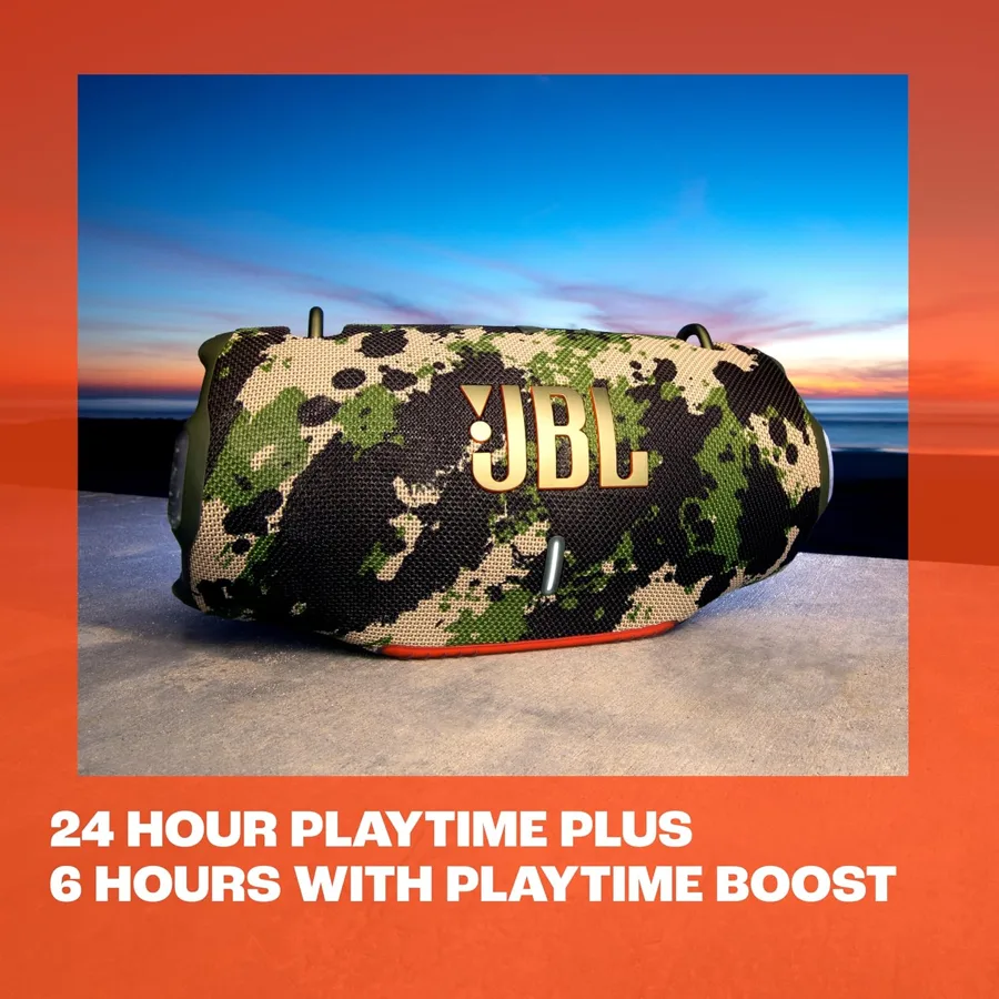 JBL Xtreme 4 mimetica in spiaggia